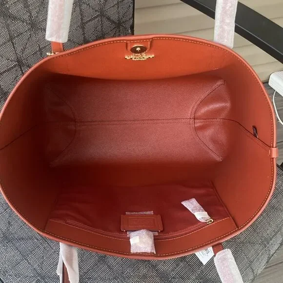 Coach City Tote Bag Purse In Signature Canvas With Sticker Print Rexy - Picture 8 of 10